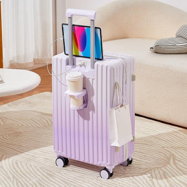 1901Rainbow colored luggage