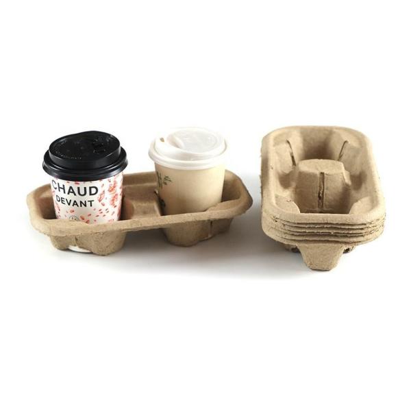 Disposable take away paper cup holder to go cup carrier for coffee cup