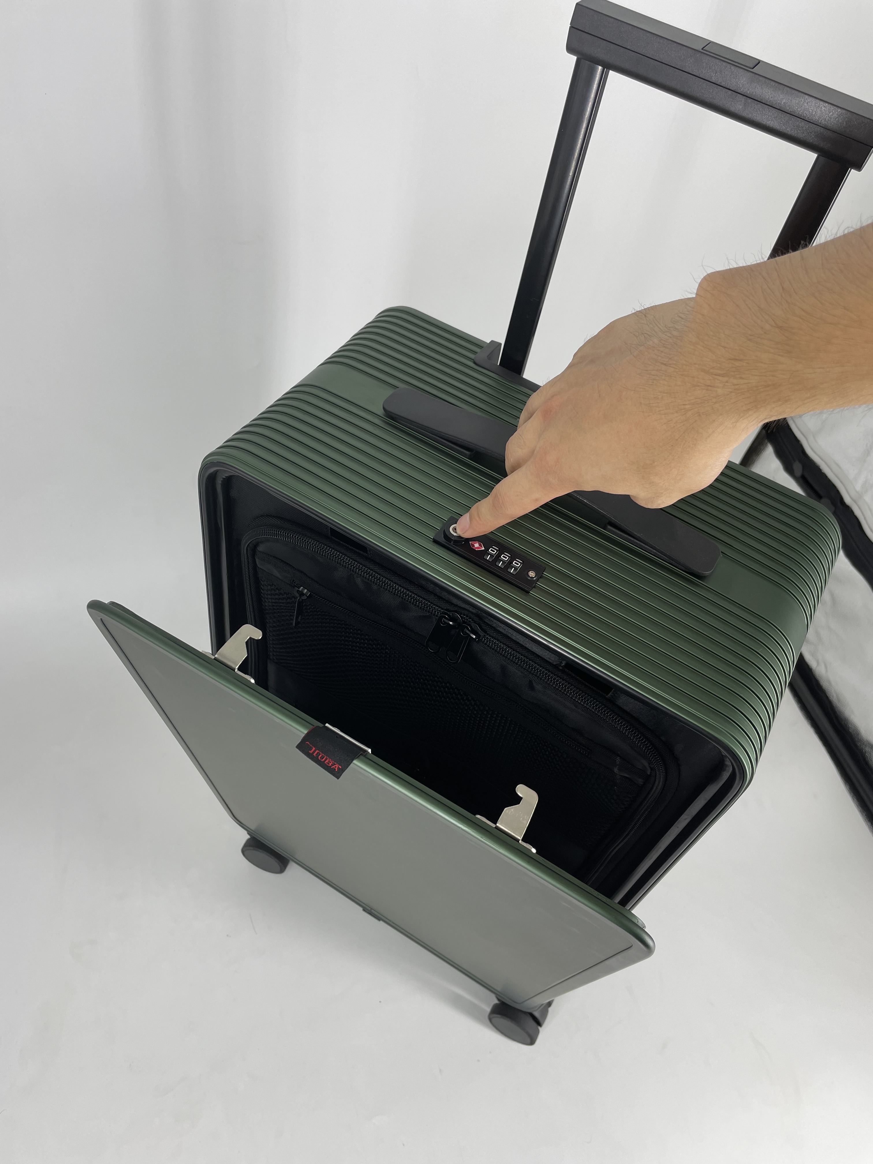 Unisex Hard Side Trolley Luggage Wholesale ABS PC Material Suitcase Spinner Caster TSA Aluminum Metal Frame Travelling Check-In