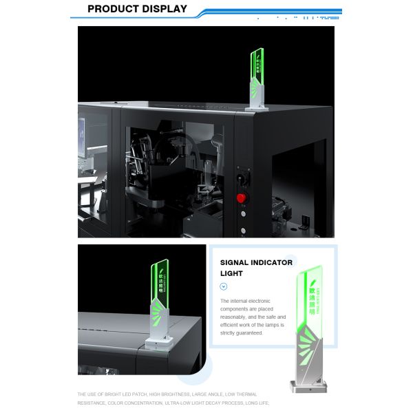 Feu de signalisation à tour LED RYG personnalisé pour matériau PMMA, indice de protection IP50