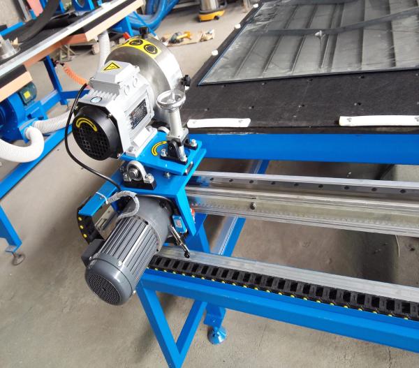 Semi - Automatic Glass Making Machine Horizontal Double Heads Low-e Edge Remover