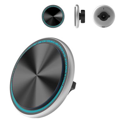 Stable And Fast Charging Metal Car Phone Holder With Strong Magnetic Suction And Customizable Running Light