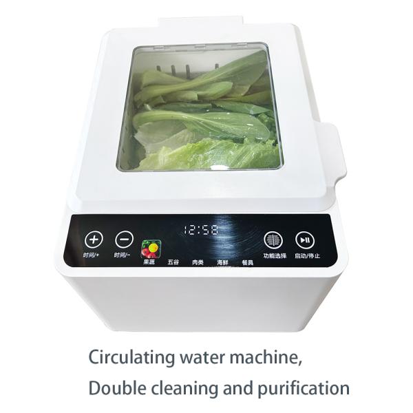 TFT Touch  Fruits Vegetables Cleaner Industrial Bubble Cleaning Food Machine For Pesticide Residue