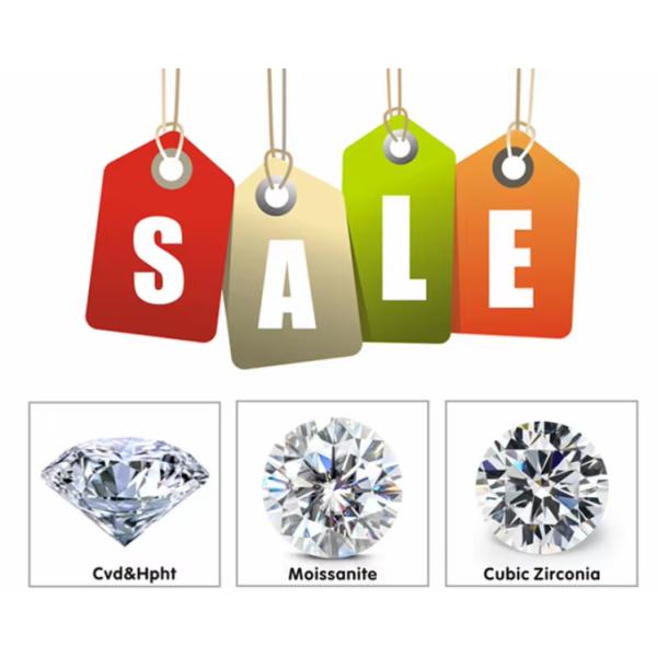 Melee Moissanite Алмаз за карат Круглый рез DEF Малый размер Moissanite VVS1 Лабораторный выращенный Алмаз Драгоценный камень Форма квадратная