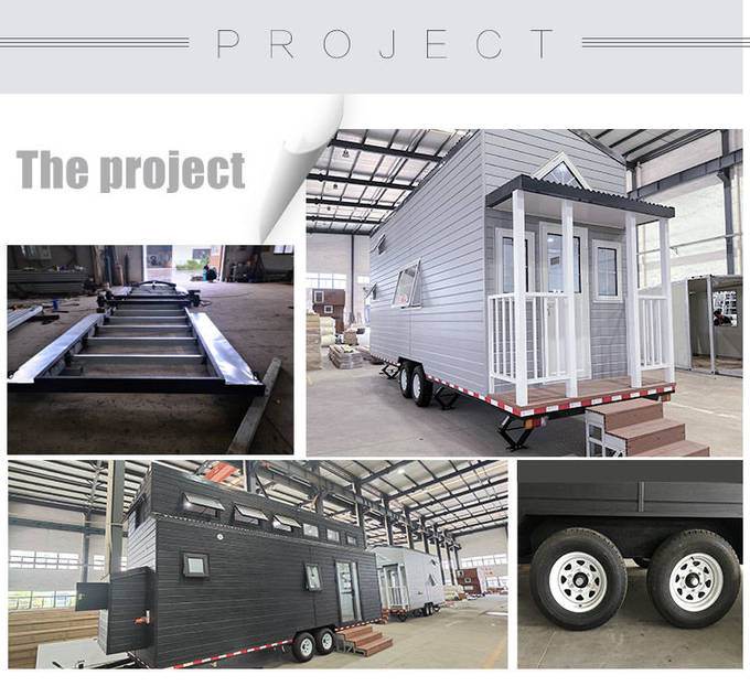 Готовый железный каркас Prefab крошечный дом с трейлером на домах колес маленьких для продажи