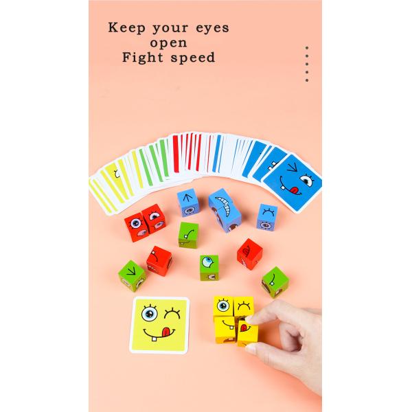 Игрушка спички новых игрушек строительных блоков куба изменения стороны головоломки выражения Montessori предыдущая уча воспитательная для детей