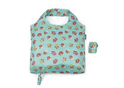 Big Capacity Fold Up Tote Bag Cupcake Printed Collapsible Grocery Tote