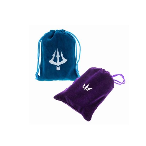 сумка сумок подарка Дравстринг 9 кс 11.5км, пурпурных и голубых мягкая бархата ю