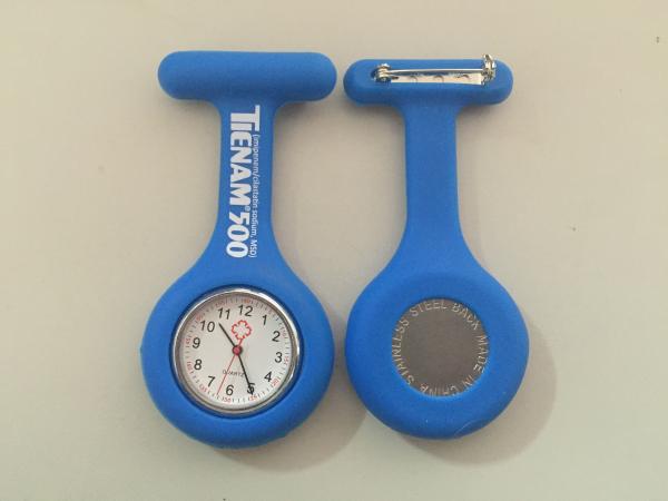 Personalized Dark Blue TIENAM Silicone Rubber Nurse Watch Fob Watch White Face ,For Promotion Gift