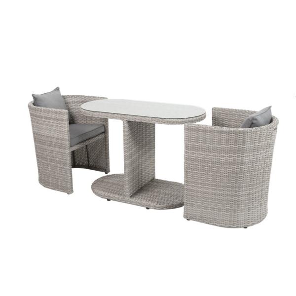 Small Space Solution Outdoor Bistro Set with W67 x D57 x H74cm Chair Size and Mail Packing