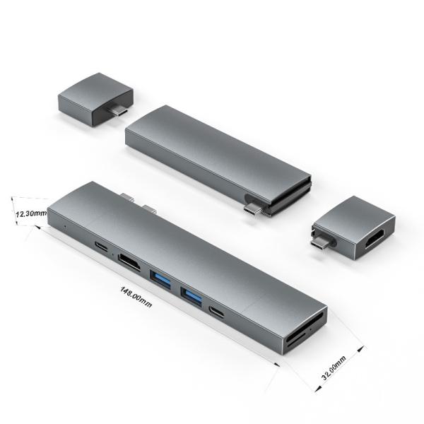 8 en 2 MultiPort HUB HDMI double pour le MacBook Air Pro