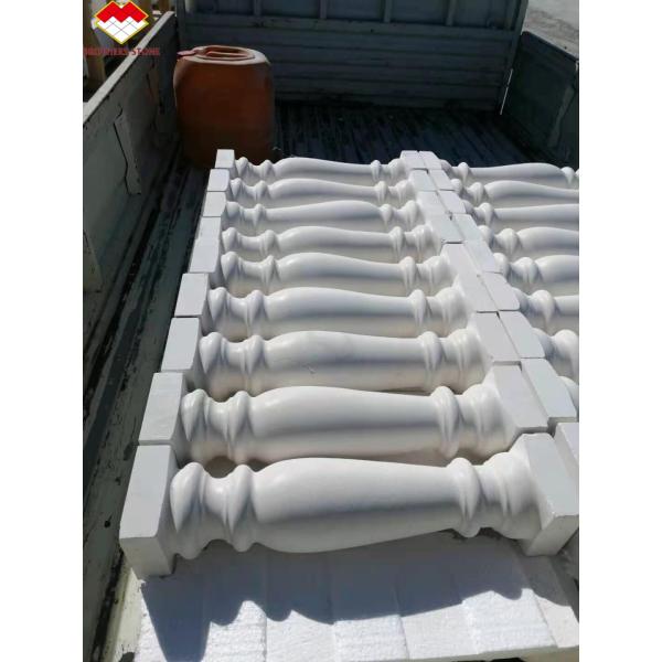 Customized Luxury Marble Staircase Handrail Column for Villa Style Interior Design