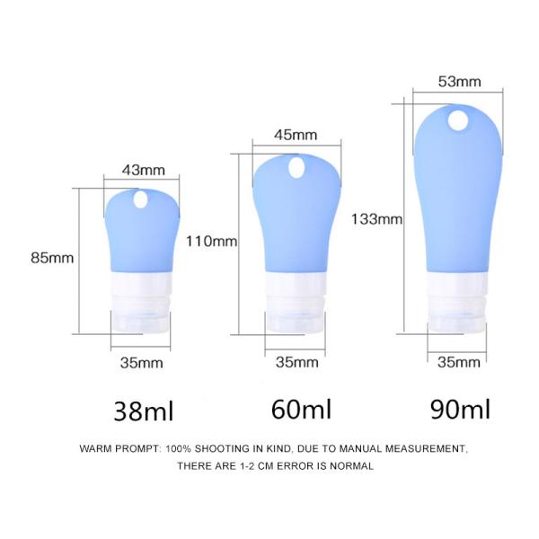 garrafas estreitas coloridas do champô do silicone da boca de 25g 41g