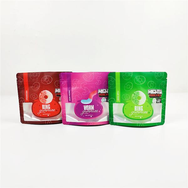 3.SA8000 QS CBD Gravure Printing Smell Proof Pouches 100mic Matte Clear Mylar Bags