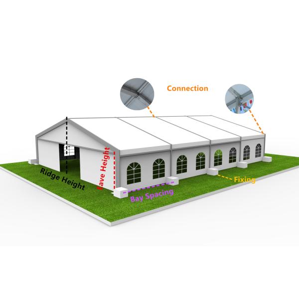 Sunlight Proof Aluminum Frame Outdoor Party Tents / Large Commercial Event Tents