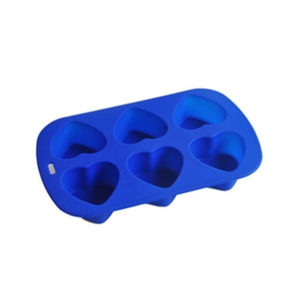 Silicone manufacturer Silicone baking tools 6 cups heart shaped silicone mold SB-009