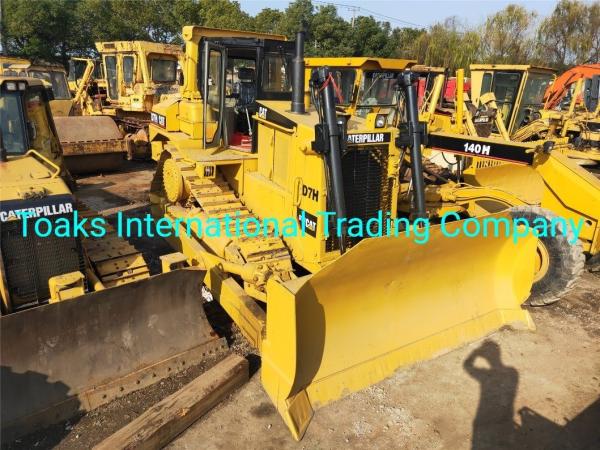                  Used High Quality Road Construction Motor Grader Cat D7h, Caterpillar Effective Bulldozer D7h on Promotion with Free Spare Parts Plus One Year Warranty.             
