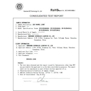Shenzhen Superolux lighting Co.LTD Certifications