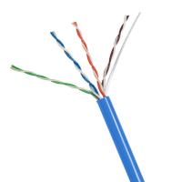 Cable en cuivre 23AWG UTP CAT6A Cable CMR Plenum avec veste en PVC bleu 500MHz 1000 pieds