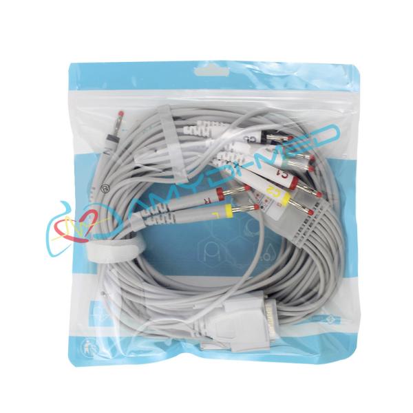 ECG Wire EKG Cable NIHON KONDEN DB15P 2.4m 10 Lead Banana EKG ECG Cable