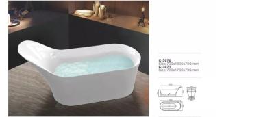 Banheira Sanitária de Acrílico Branco Adultos Banheira de 60 polegadas