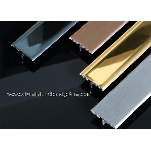 20mm / 25mm Stainless Steel T Molding / Bar Trim For Wall Or Floor Partition