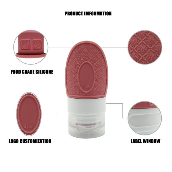 Универсальный набор бутылки перемещения силикона 37ml 60ml 89ML