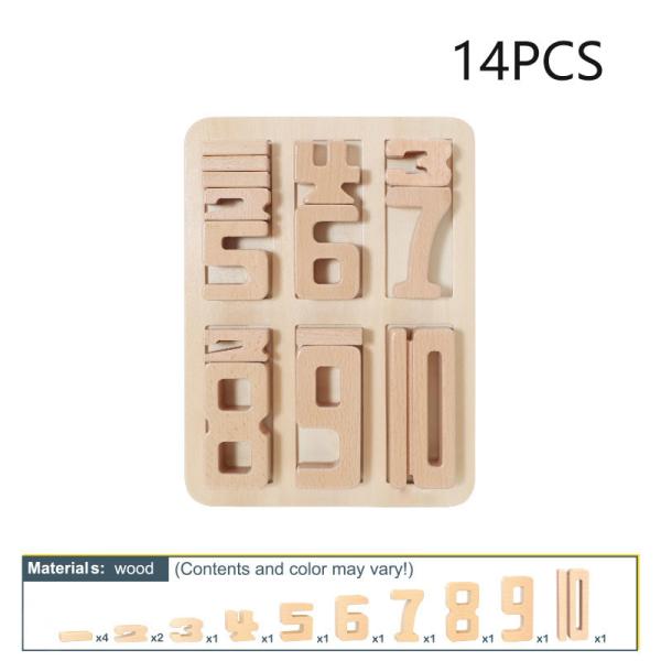 Number Building Blocks Wooden Math Digital Toys Baby Balance Block Jenga Toy Montessori Educational Natural Wood Toys fo