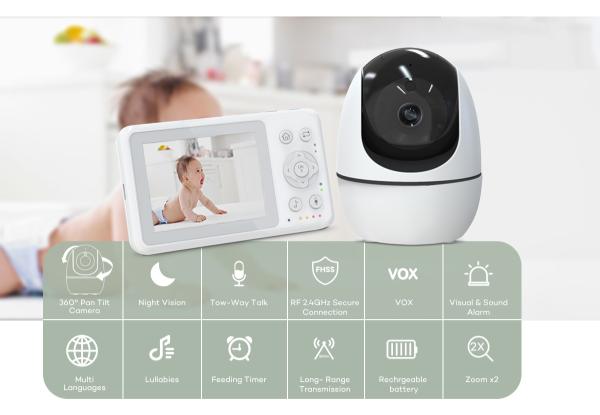 3.2 Inch No WiFi Baby Monitor with Night Vision and Two-Way Audio