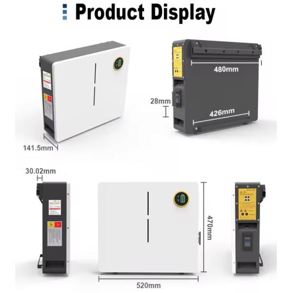 10kWh Power Wall Wall-Mounted LiFePO4 Battery 6000 Cycle Energy Storage Battery