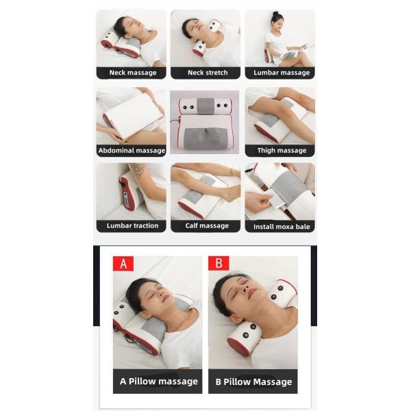 Massage Equipment 2 In 1 Multifunctional Heating Kneading Cervical Spine Car Electric Shiatsu Neck Back Massage Pillow
