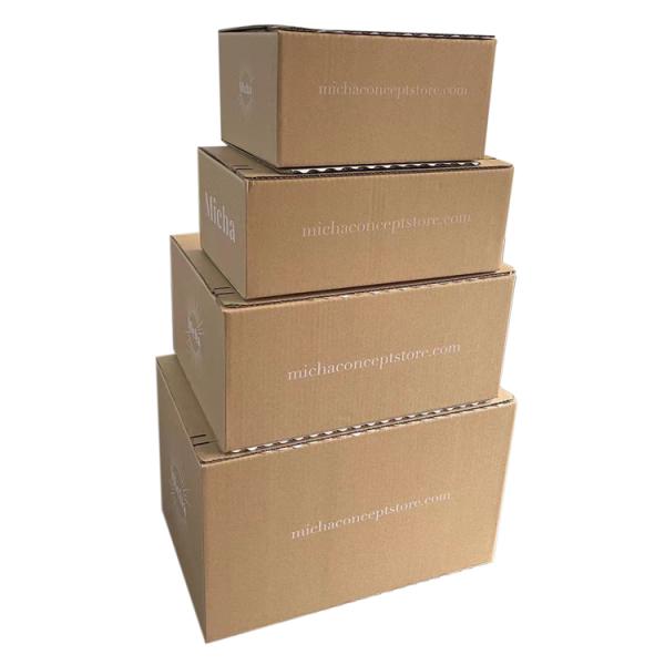 Impresión del logotipo personalizado Cardboard marrón reciclable E Flauta C Flauta BC Flauta Corrugada Caja de cartón Embalaje Entrega envío