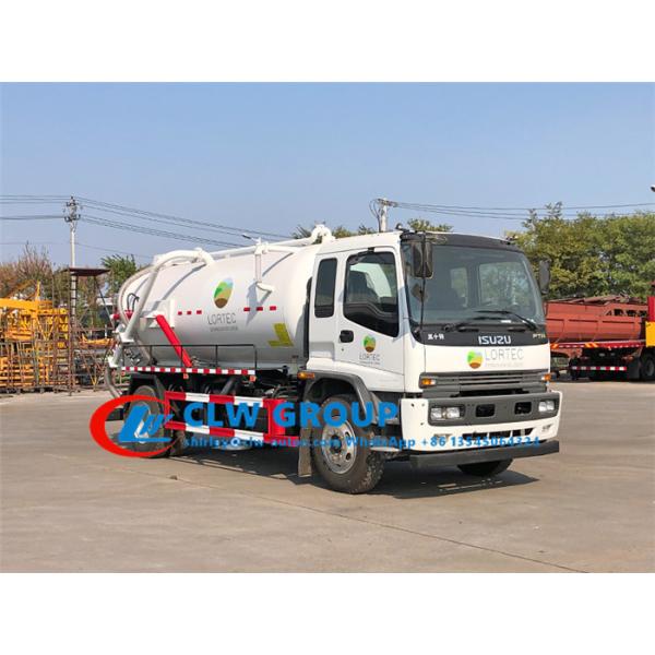 Camion d'aspiration d'eaux d'égout de vide d'acier inoxydable d'ISUZU FTR 10000L