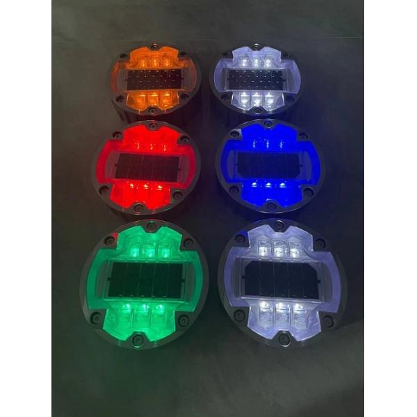 143mm Diameter Embedded Aluminum Solar Road Stud Anti UV PC
