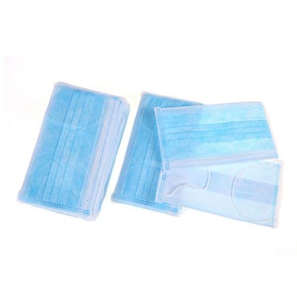 High Breathability Disposable Medical Mask , Disposable Face Mask Blue And White