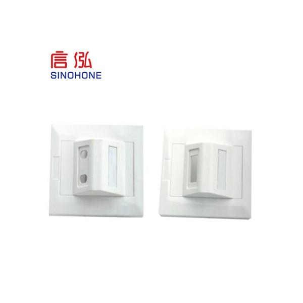 Indoor Mini Fiber Optic Termination Box , FTTH Drop Cable Fiber Optic Faceplate