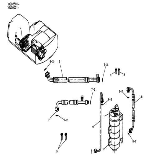Сушильщик приемника YT54S00002P1 для частей строительной техники Kobelco