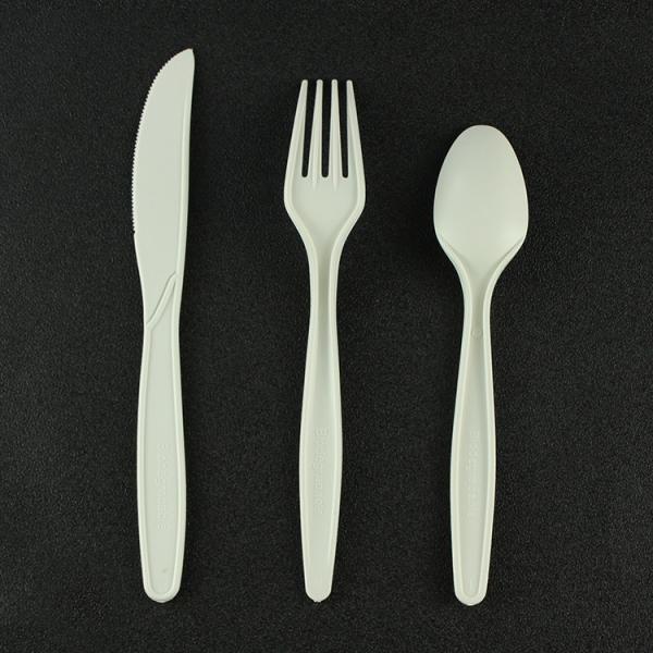 Disposable biodegradable cornstarch flatware cutlery for sustainable and green dining