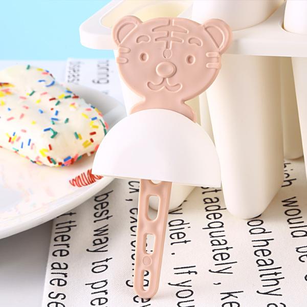 8 Cute Plastic Ice Cream Reusable Popsicle Mold Food Grade