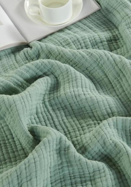 100% Cotton Muslin Blanket King Sustainable Lightweight Muslin Blanket
