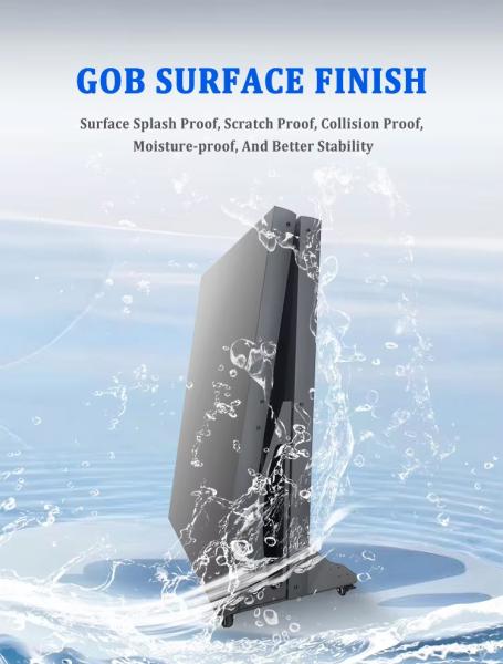 P2.5 Foldable LED Poster Display Portable Roll Up Video Screen Free Standing Advertising Signboard Kiosk for Events OEM