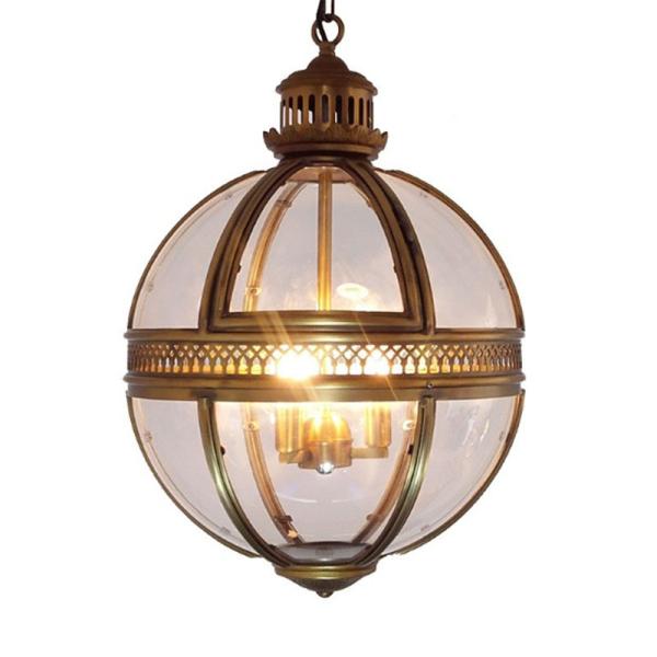 Vintage Loft Globe Pendant Lights Glass Shade Round Lamp Kitchen Bar wrought iron pendent light(WH-VP-129)