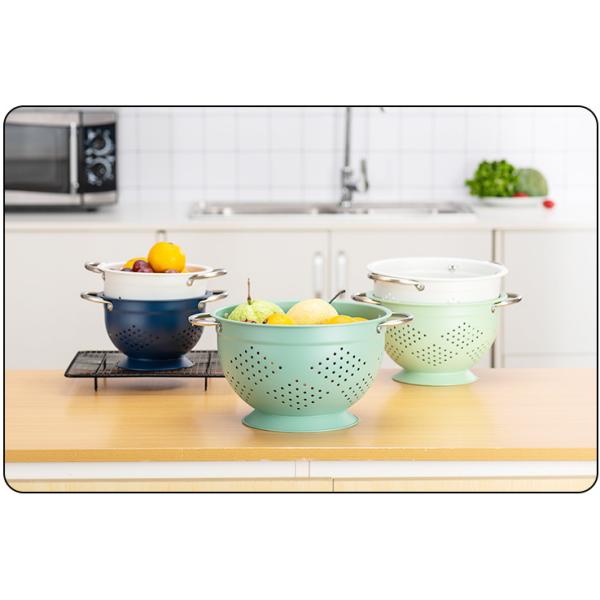 Handheld Rustproof 0.5kg Steel Fruit Basket Powder Coating