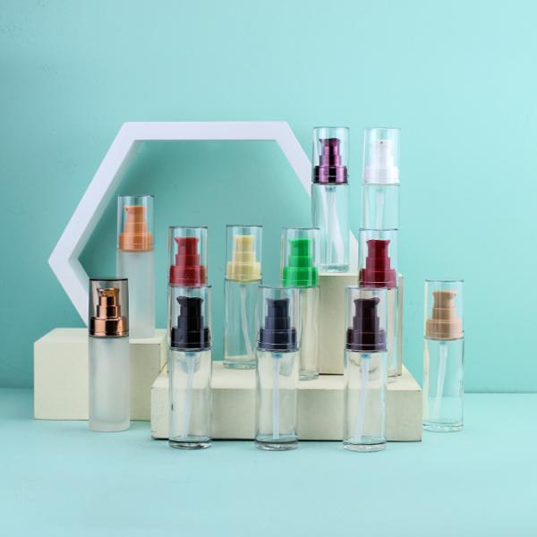 Оптовая бутылка стекла лосьона Skincare насоса учреждения дизайна 30ml моды косметическая