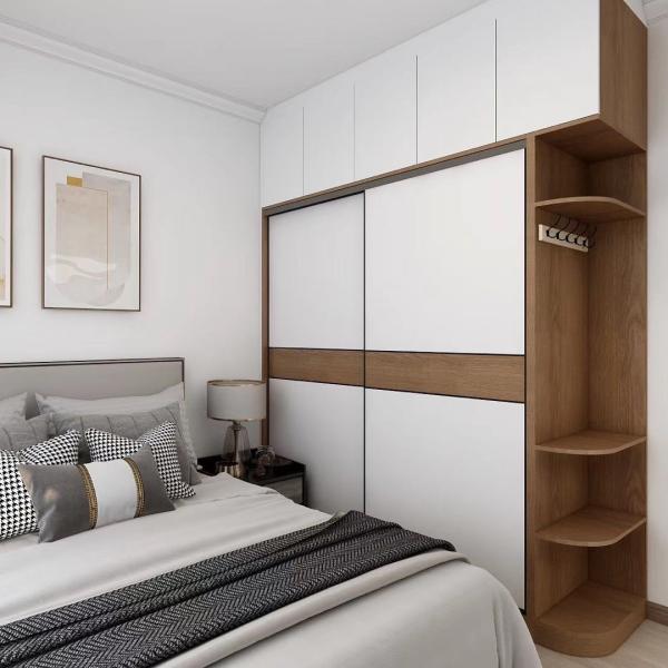 Деревянная стеклянная дверь гардеробная гардеробная шкаф 2 двери шкаф 18 мм