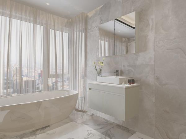 Couche en poudre en acier inoxydable Armoire de lavabo de salle de bain flottante moderne