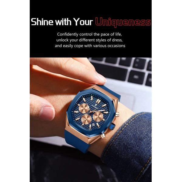 Waterproof Men's Quartz Watch · Silicone Strap | Luminous Dial - Direct from Chinese Manufacturer