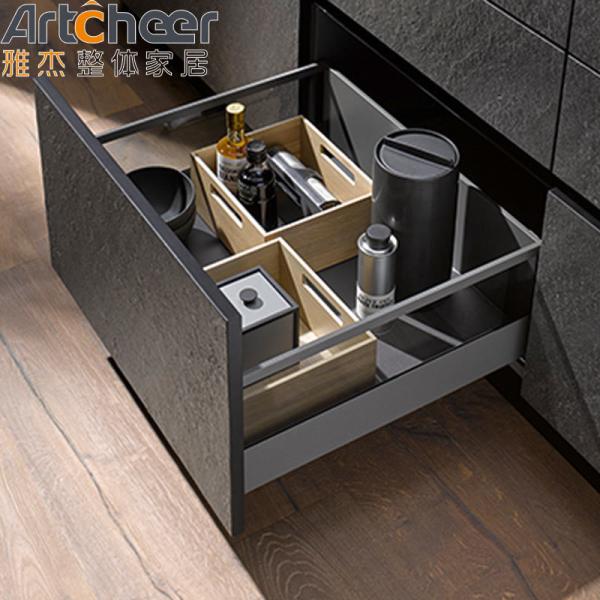 Armário de cozinha de acabamento de melamina de pequeno design moderno e acessível para o mercado europeu