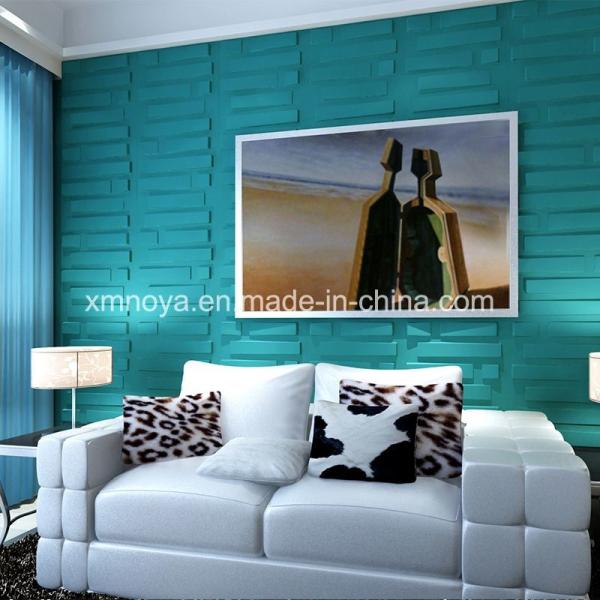 Fireproof B1 Grade 3D Board Acoustic Waterproof Purple Wall Panel for Living Room