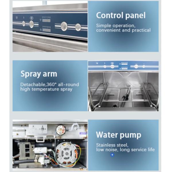 Fully Automatic Restaurant Commercial Undercounter Dishwasher Stainless Steel